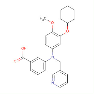 651022-74-1  Benzoic acid,3-[[3-(cyclohexyloxy)-4-methoxyphenyl](3-pyridinylmethyl)amino]-