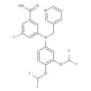 651022-82-1  Benzoic acid,3-[[3,4-bis(difluoromethoxy)phenyl](3-pyridinylmethyl)amino]-5-fluoro-