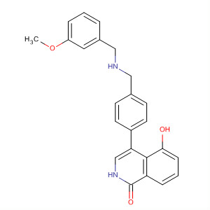 651029-71-9  1(2H)-Isoquinolinone,5-hydroxy-4-[4-[[[(3-methoxyphenyl)methyl]amino]methyl]phenyl]-
