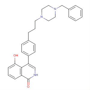 651030-11-4  1(2H)-Isoquinolinone,5-hydroxy-4-[4-[3-[4-(phenylmethyl)-1-piperazinyl]propyl]phenyl]-