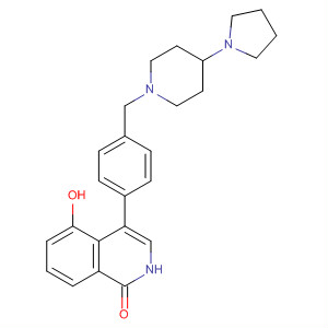 651030-16-9  1(2H)-Isoquinolinone,5-hydroxy-4-[4-[[4-(1-pyrrolidinyl)-1-piperidinyl]methyl]phenyl]-