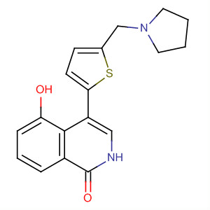651030-26-1  1(2H)-Isoquinolinone, 5-hydroxy-4-[5-(1-pyrrolidinylmethyl)-2-thienyl]-