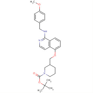 651309-84-1  1-Piperidinecarboxylic acid,3-[[[1-[[(4-methoxyphenyl)methyl]amino]-5-isoquinolinyl]oxy]methyl]-,1,1-dimethylethyl ester