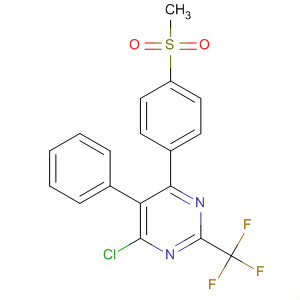 651315-73-0  Pyrimidine,4-chloro-6-[4-(methylsulfonyl)phenyl]-5-phenyl-2-(trifluoromethyl)-