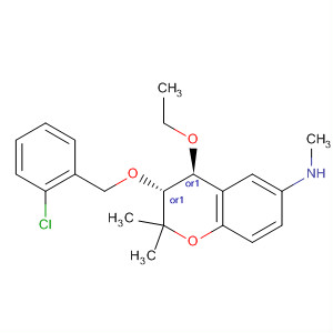 651332-84-2  2H-1-Benzopyran-6-amine,3-[(2-chlorophenyl)methoxy]-4-ethoxy-3,4-dihydro-N,2,2-trimethyl-,(3R,4S)-rel-