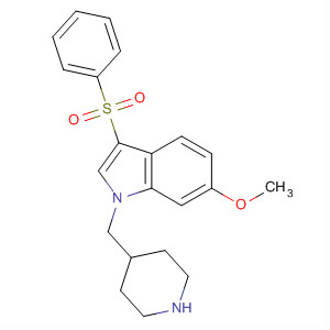 651334-66-6  1H-Indole, 6-methoxy-3-(phenylsulfonyl)-1-(4-piperidinylmethyl)-