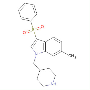 651334-68-8  1H-Indole, 6-methyl-3-(phenylsulfonyl)-1-(4-piperidinylmethyl)-