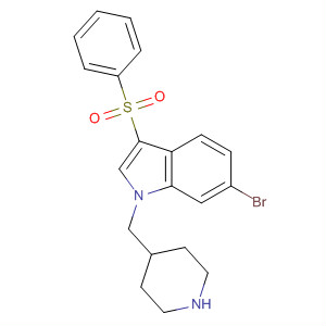 651334-72-4  1H-Indole, 6-bromo-3-(phenylsulfonyl)-1-(4-piperidinylmethyl)-