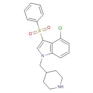 651334-74-6  1H-Indole, 4-chloro-3-(phenylsulfonyl)-1-(4-piperidinylmethyl)-