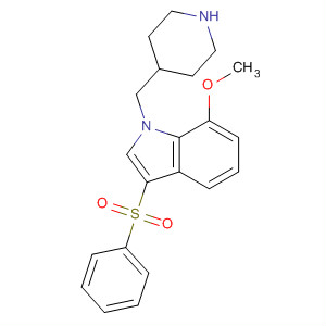 651334-76-8  1H-Indole, 7-methoxy-3-(phenylsulfonyl)-1-(4-piperidinylmethyl)-