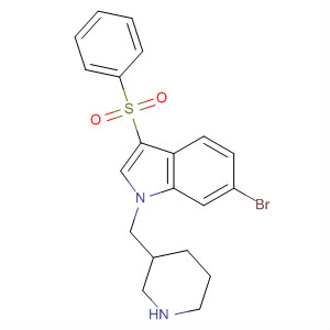 651334-92-8  1H-Indole, 6-bromo-3-(phenylsulfonyl)-1-(3-piperidinylmethyl)-