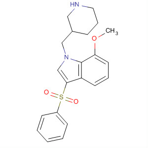 651334-96-2  1H-Indole, 7-methoxy-3-(phenylsulfonyl)-1-(3-piperidinylmethyl)-