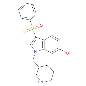 651334-98-4  1H-Indol-6-ol, 3-(phenylsulfonyl)-1-(3-piperidinylmethyl)-