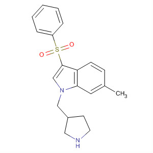 651335-21-6  1H-Indole, 6-methyl-3-(phenylsulfonyl)-1-(3-pyrrolidinylmethyl)-