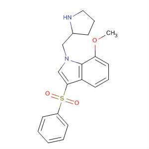 651335-28-3  1H-Indole, 7-methoxy-3-(phenylsulfonyl)-1-(2-pyrrolidinylmethyl)-