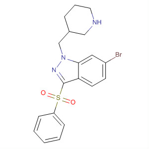 651335-97-6  1H-Indazole, 6-bromo-3-(phenylsulfonyl)-1-(3-piperidinylmethyl)-