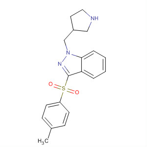 651336-01-5  1H-Indazole, 3-[(4-methylphenyl)sulfonyl]-1-(3-pyrrolidinylmethyl)-