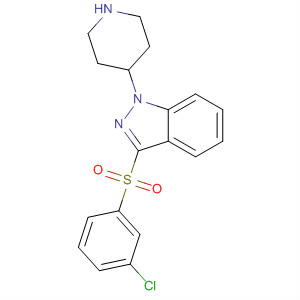 651336-19-5  1H-Indazole, 3-[(3-chlorophenyl)sulfonyl]-1-(4-piperidinyl)-