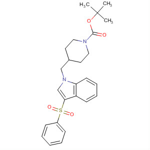 651336-23-1  1-Piperidinecarboxylic acid,4-[[3-(phenylsulfonyl)-1H-indol-1-yl]methyl]-, 1,1-dimethylethyl ester