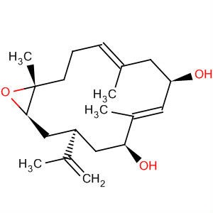 651712-48-0  15-Oxabicyclo[12.1.0]pentadeca-6,10-diene-5,8-diol,6,10,14-trimethyl-3-(1-methylethenyl)-, (1R,3R,5S,6E,8R,10E,14R)-