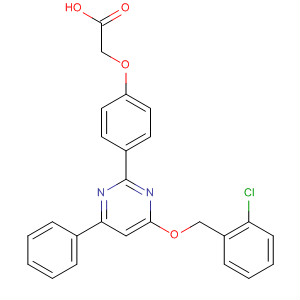 651720-06-8  Acetic acid,[4-[4-[(2-chlorophenyl)methoxy]-6-phenyl-2-pyrimidinyl]phenoxy]-