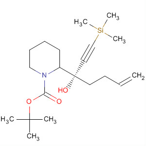 651737-91-6  1-Piperidinecarboxylic acid,2-[(1S)-1-hydroxy-1-[(trimethylsilyl)ethynyl]-4-pentenyl]-,1,1-dimethylethyl ester, (2R)-