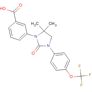 651749-03-0  Benzoic acid,3-[5,5-dimethyl-2-oxo-3-[4-(trifluoromethoxy)phenyl]-1-imidazolidinyl]-