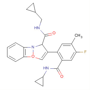 651781-04-3  1,2-Benzisoxazole-3-carboxamide,6-[5-[(cyclopropylamino)carbonyl]-3-fluoro-2-methylphenyl]-N-(cyclopropylmethyl)-