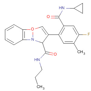 651781-05-4  1,2-Benzisoxazole-3-carboxamide,6-[5-[(cyclopropylamino)carbonyl]-3-fluoro-2-methylphenyl]-N-propyl-