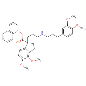 652130-93-3  1H-Indene-1-carboxylic acid,1-[3-[[2-(3,4-dimethoxyphenyl)ethyl]methylamino]propyl]-2,3-dihydro-4,5-dimethoxy-, 3-quinolinyl ester