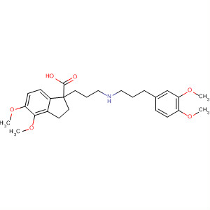 652130-94-4  1H-Indene-1-carboxylic acid,1-[3-[[2-(3,4-dimethoxyphenyl)ethyl]methylamino]propyl]-2,3-dihydro-4,5-dimethoxy-