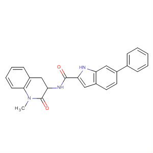 652142-69-3  1H-Indole-2-carboxamide,6-phenyl-N-(1,2,3,4-tetrahydro-1-methyl-2-oxo-3-quinolinyl)-