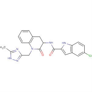 652142-81-9  1H-Indole-2-carboxamide,5-chloro-N-[1,2,3,4-tetrahydro-1-[(5-methyl-1H-1,2,4-triazol-3-yl)methyl]-2-oxo-3-quinolinyl]-