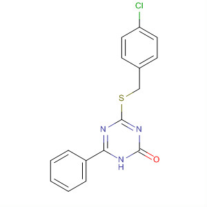 652154-77-3  1,3,5-Triazin-2(1H)-one, 4-[[(4-chlorophenyl)methyl]thio]-6-phenyl-