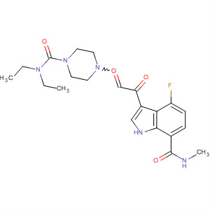 652160-61-7  1H-Indole-7-carboxamide,3-[[4-[(diethylamino)carbonyl]-1-piperazinyl]oxoacetyl]-4-fluoro-N-methyl-