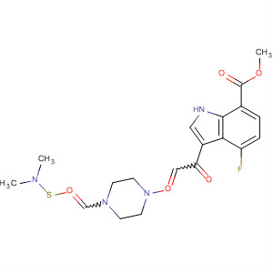 652160-71-9  1H-Indole-7-carboxylic acid,3-[[4-[(dimethylamino)thioxomethyl]-1-piperazinyl]oxoacetyl]-4-fluoro-,methyl ester