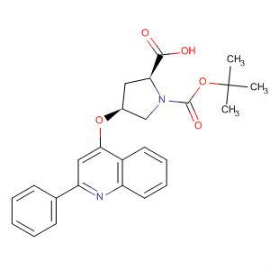 652160-95-7  1,2-Pyrrolidinedicarboxylic acid, 4-[(2-phenyl-4-quinolinyl)oxy]-,1-(1,1-dimethylethyl) ester, (2S,4S)-