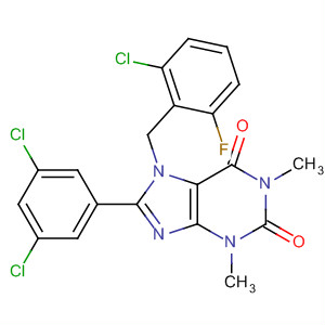 652163-18-3  1H-Purine-2,6-dione,7-[(2-chloro-6-fluorophenyl)methyl]-8-(3,5-dichlorophenyl)-3,7-dihydro-1,3-dimethyl-