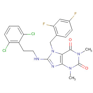 652164-22-2  1H-Purine-2,6-dione,8-[[2-(2,6-dichlorophenyl)ethyl]amino]-7-[(2,4-difluorophenyl)methyl]-3,7-dihydro-1,3-dimethyl-