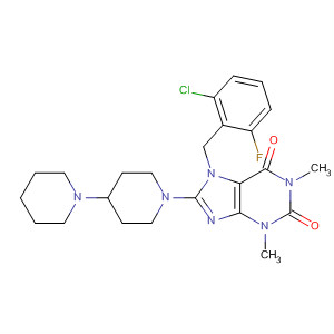 652164-52-8  1H-Purine-2,6-dione,8-[1,4'-bipiperidin]-1'-yl-7-[(2-chloro-6-fluorophenyl)methyl]-3,7-dihydro-1,3-dimethyl-