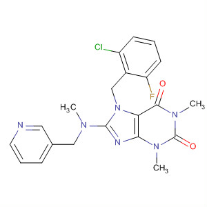 652164-60-8  1H-Purine-2,6-dione,7-[(2-chloro-6-fluorophenyl)methyl]-3,7-dihydro-1,3-dimethyl-8-[methyl(3-pyridinylmethyl)amino]-