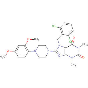 652164-71-1  1H-Purine-2,6-dione,7-[(2,6-dichlorophenyl)methyl]-8-[4-(2,4-dimethoxyphenyl)-1-piperazinyl]-3,7-dihydro-1,3-dimethyl-