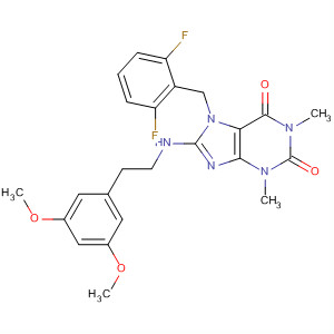 652165-25-8  1H-Purine-2,6-dione,7-[(2,6-difluorophenyl)methyl]-8-[[2-(3,5-dimethoxyphenyl)ethyl]amino]-3,7-dihydro-1,3-dimethyl-