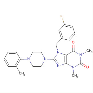 652165-29-2  1H-Purine-2,6-dione,7-[(3-fluorophenyl)methyl]-3,7-dihydro-1,3-dimethyl-8-[4-(2-methylphenyl)-1-piperazinyl]-