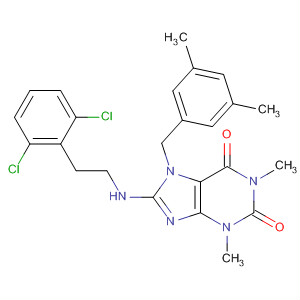 652165-30-5  1H-Purine-2,6-dione,8-[[2-(2,6-dichlorophenyl)ethyl]amino]-7-[(3,5-dimethylphenyl)methyl]-3,7-dihydro-1,3-dimethyl-