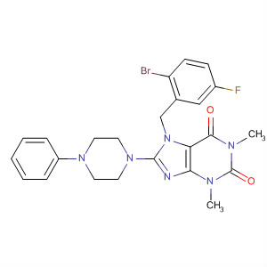 652165-31-6  1H-Purine-2,6-dione,7-[(2-bromo-5-fluorophenyl)methyl]-3,7-dihydro-1,3-dimethyl-8-(4-phenyl-1-piperazinyl)-