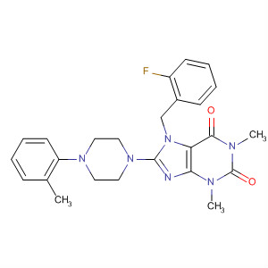 652165-34-9  1H-Purine-2,6-dione,7-[(2-fluorophenyl)methyl]-3,7-dihydro-1,3-dimethyl-8-[4-(2-methylphenyl)-1-piperazinyl]-