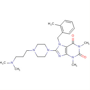 652165-41-8  1H-Purine-2,6-dione,8-[4-[3-(dimethylamino)propyl]-1-piperazinyl]-3,7-dihydro-1,3-dimethyl-7-[(2-methylphenyl)methyl]-