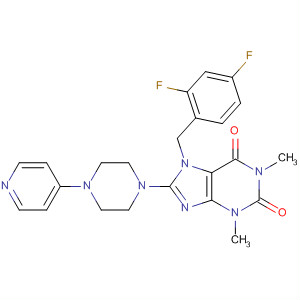 652165-81-6  1H-Purine-2,6-dione,7-[(2,4-difluorophenyl)methyl]-3,7-dihydro-1,3-dimethyl-8-[4-(4-pyridinyl)-1-piperazinyl]-