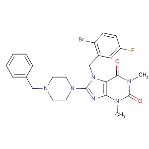 652165-97-4  1H-Purine-2,6-dione,7-[(2-bromo-5-fluorophenyl)methyl]-3,7-dihydro-1,3-dimethyl-8-[4-(phenylmethyl)-1-piperazinyl]-